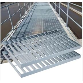 Heavy Duty Galvanized Steel Drain Grate Frame - Durable Channel Cover for Outdoor Construction, Car Wash Platforms, Driveways, and Water Drainage Solutions in Kuwait