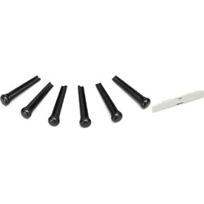 مجموعة دبابيس الجسر ذات النمط التقليدي من Graph Tech PP-2100-01 TUSQ - أسود بدون نقطة (مجموعة من 6) + Graph Tech PQ-9280-C0 TUSQ in Kuwait