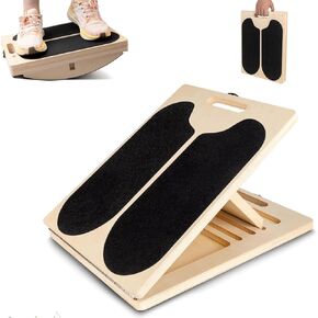 لوح مائل لتمدد ربلة الساق، لوح توازن، سعة 400 رطل، نقالة خشبية قابلة للتعديل، لوح مائل خشبي، لوح مائل مضاد للانزلاق، دعم الكاحل والكعب واستخدام العلاج الطبيعي in Kuwait