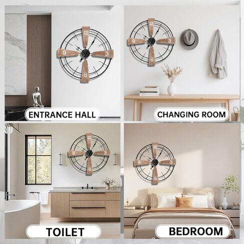 FILLOVE Large Gold Wall Clock, Metal Creative Cosmic Star Quartz Clock with Silent Movement Wall Clock for Living Room, Bedroom, Office in Kuwait