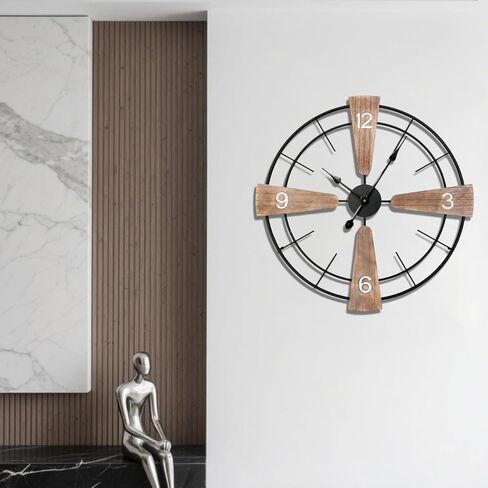 FILLOVE Large Gold Wall Clock, Metal Creative Cosmic Star Quartz Clock with Silent Movement Wall Clock for Living Room, Bedroom, Office in Kuwait