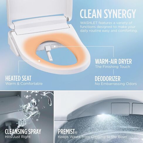 TOTO® Drake® WASHLET®+ مرحاض من قطعتين ممدود 1.28 GPF TORNADO FLUSH® مع مقعد بيديت S5، قطن أبيض - MW7763446CEG#01 in Saudi Arabia
