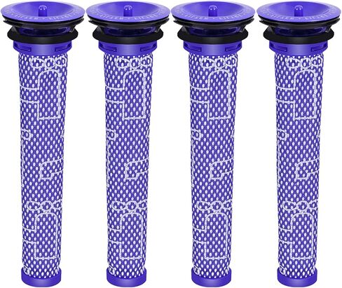 عبوة من 4 مرشحات أمامية/مسبقة متوافقة مع Dyson V7/V8 (SV11/SV10)، قطعة بديلة للجزء 965661-01، مجموعة قيمة فلتر ما قبل المحرك قابلة للغسل، ملحق متوافق in Kuwait