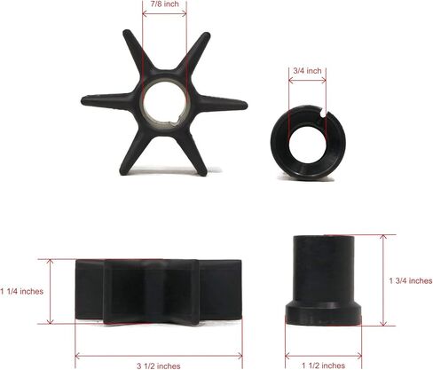 The ROP Shop Pump Rebuild Impeller Kit for Mercury 250 HP, 4 Stroke Verado Outboard Engines in Kuwait