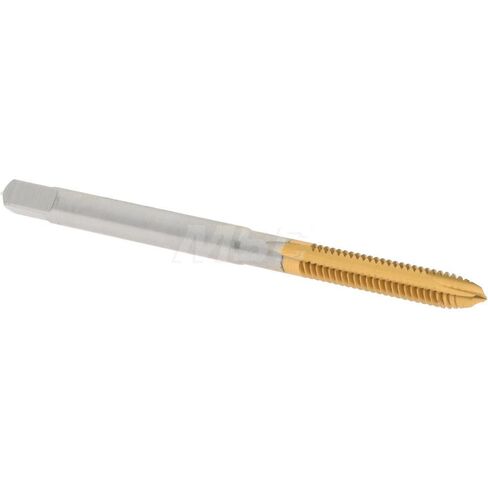 Hertel Spiral Point Tap, #5-40 UNC, 2 Flutes, Plug Chamfer, 2B/3B Class of Fit, HSS, TiN Coated, Right Hand, H2, 1-15/16" OAL, Part #008119AS25 in Saudi Arabia