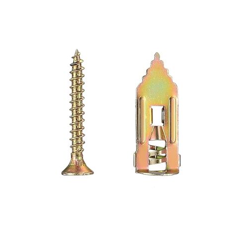 80 Pcs Metal Expansion Bolt for Drywall,Upgrade The Drywall Anchors,No Drill or Holes in Wall,Easy to Install and Widely Applied,40 Sheetrock Anchors & 40 Self Tapping Screws in Saudi Arabia