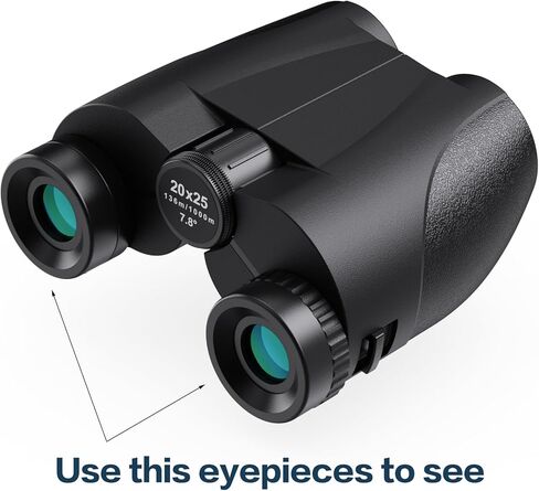 مناظير مدمجة مقاس 20 × 25 للبالغين والأطفال، مناظير عالية القوة للبالغين مع رؤية منخفضة الإضاءة لمشاهدة الطيور، والصيد في الهواء الطلق، والسفر، والحفلات الموسيقية in Kuwait