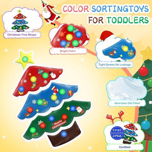 ديناصور فرز الألوان لعبة حسية هدية للأطفال الصغار، عيد الميلاد تخزين المواد هدية للطفل 3-5 سنوات من العمر، وأنشطة التعلم ما قبل المدرسة التعليمية تهدئة لعبة مونتيسوري للأطفال التوحد تململ in Kuwait