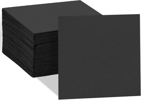 Ginkgo 100 Pack Cocktail Napkins, 2-Ply Disposable Black Paper Napkins Bulk for Wedding, Bar, Beverage, Party and Dessert in Kuwait