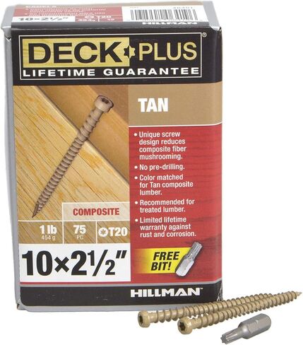 Tan Star-Drive Composite Deck Screw #10 x 2-1/2" in Saudi Arabia