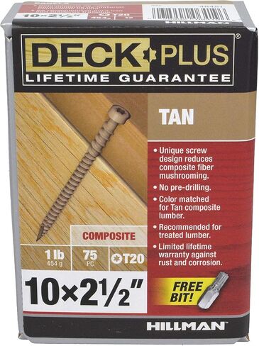 Tan Star-Drive Composite Deck Screw #10 x 2-1/2" in Saudi Arabia