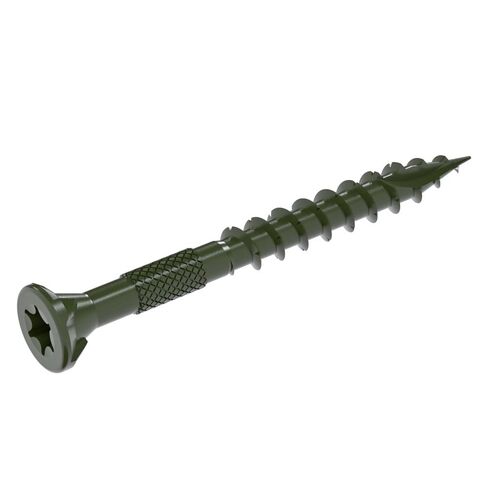 Grip-Rite DeckForce Exterior Wood Screws for Decks and Fences - Nano Coated - T-17 Autopilot Tip - Green Deck Screws - #9 x 2-1 Lb Box - GRDF2STGR1 in Saudi Arabia