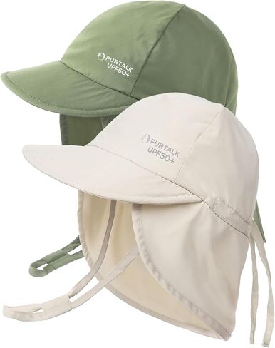 قبعة FURTALK Baby Sun Hat للفتيات والأولاد الصيفية للسباحة على الشاطئ بعامل حماية من الأشعة فوق البنفسجية 50+ in Saudi Arabia