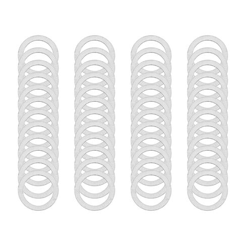 48pcs m20x28mm shim gasher set - فواصل معدنية دقيقة 0.1/0.2/0.3/0.5 ملم للآلات ، محاذاة عمود ، متوافق مع مسامير مترية M20 in Kuwait