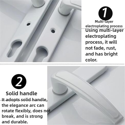 Plastic Steel Flat Door Handle Lock 1Pcs in Kuwait