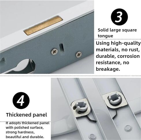 Plastic Steel Flat Door Handle Lock 1Pcs in Saudi Arabia