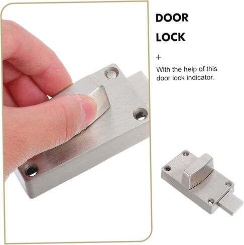 TEHAUX Indicator Door Lock for Bathroom Stall Keyless Privacy Latch with Occupied Vacant Display Stainless Steel Commercial Door Lock for Public Restrooms and Shower Cubicles in Saudi Arabia