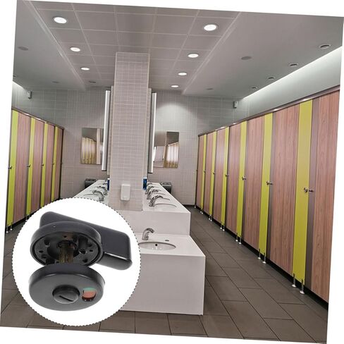 Lurrose 3pcs Vacant Occupied Door Lock with Privacy Indicator for Public Restroom Partition Doors with Lock Easy Installation Bathroom Privacy Sign in Saudi Arabia