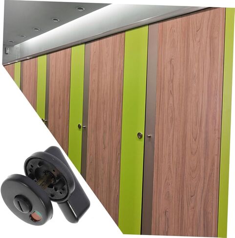 Lurrose 3pcs Vacant Occupied Door Lock with Privacy Indicator for Public Restroom Partition Doors with Lock Easy Installation Bathroom Privacy Sign in Saudi Arabia