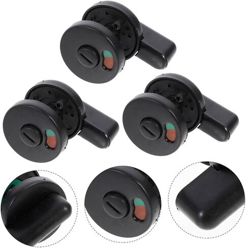Lurrose 3pcs Vacant Occupied Door Lock with Privacy Indicator for Public Restroom Partition Doors with Lock Easy Installation Bathroom Privacy Sign in Saudi Arabia