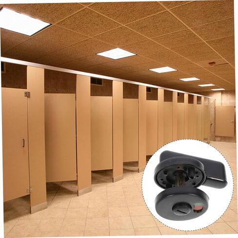 Lurrose 3pcs Vacant Occupied Door Lock with Privacy Indicator for Public Restroom Partition Doors with Lock Easy Installation Bathroom Privacy Sign in Saudi Arabia