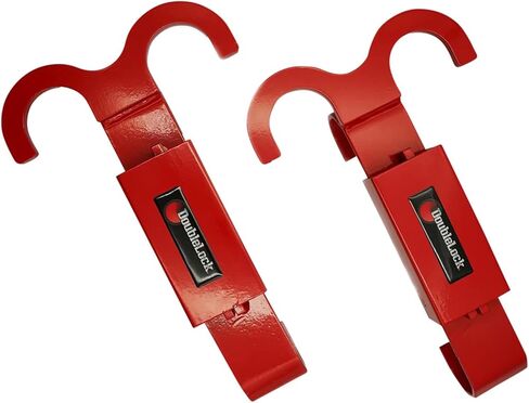 قفل سقالة عنكبوت DoubleLock (عبوة من 2) - مرفق آمن سريع لإطار الهاتف المحمول والدعامات - أمان البناء عالي التحمل، أحمر رادع، يناسب أقفال مقاس 2.75 بوصة (70 مم) (غير متضمنة) in Saudi Arabia