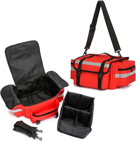 Medical Bag Empty First Aid Bag,First Responder Bag, First Aid Carrier for EMT, EMS, Paramedics and Emergency Medical Supplies Kit(Bag Only) in Saudi Arabia
