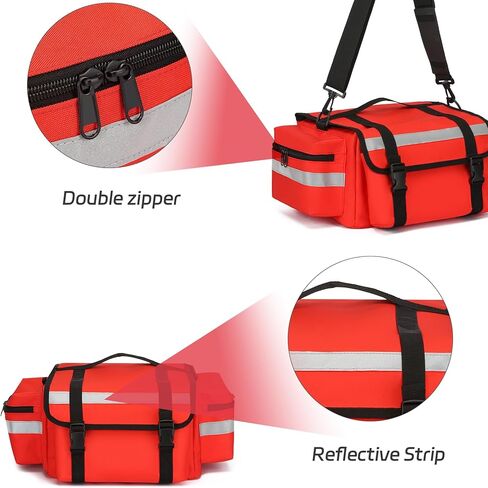 Medical Bag Empty First Aid Bag,First Responder Bag, First Aid Carrier for EMT, EMS, Paramedics and Emergency Medical Supplies Kit(Bag Only) in Saudi Arabia