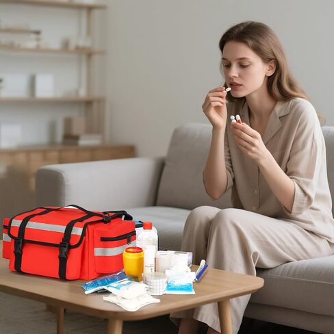 Medical Bag Empty First Aid Bag,First Responder Bag, First Aid Carrier for EMT, EMS, Paramedics and Emergency Medical Supplies Kit(Bag Only) in Saudi Arabia