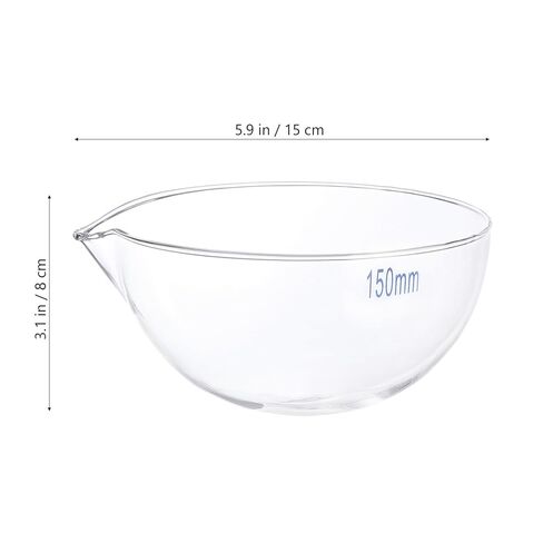 Zerodeko Heat-Resistant Glass Evaporating Dish with Spout Round Bottom Laboratory Basin for Heating Evaporating and Storage High Transparency Borosilicate Glass in Saudi Arabia