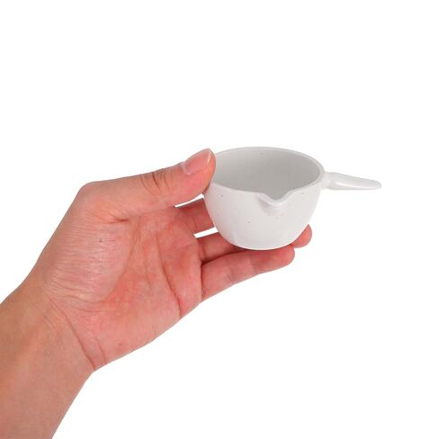 SOLUSTRE 2pcs Laboratory Evaporating Dishes with Handle Porcelain Round Bottom Bowls Acid Alkali Resistant for Heating Evaporation and Concentration in Labs in Saudi Arabia