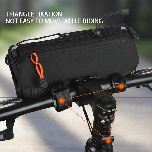 حقيبة مقود الدراجة متعددة الوظائف من WOLFILIST - حقيبة أمامية بإطار دراجة مقاوم للماء سعة 2.4 لتر، مقود قابل للتحويل إلى حقيبة حبال حول الجسم، تصميم بسيط للدراجات الجبلية/الطرق in Kuwait