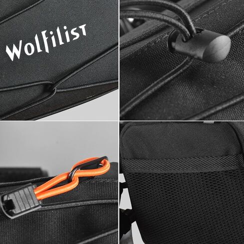 حقيبة مقود الدراجة متعددة الوظائف من WOLFILIST - حقيبة أمامية بإطار دراجة مقاوم للماء سعة 2.4 لتر، مقود قابل للتحويل إلى حقيبة حبال حول الجسم، تصميم بسيط للدراجات الجبلية/الطرق in Kuwait