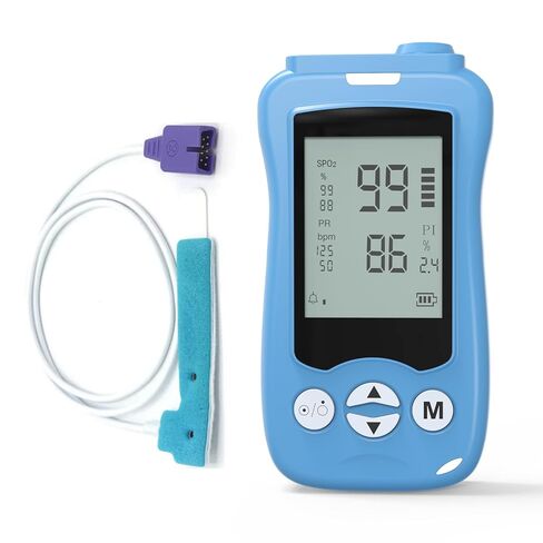 مقياس التأكسج النبضي المحمول المستمر للطفل، جهاز مراقبة دقيق للأكسجين عند الأطفال مع معدل ضربات القلب والتنبيه in Kuwait