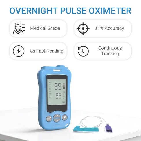 مقياس التأكسج النبضي المحمول المستمر للطفل، جهاز مراقبة دقيق للأكسجين عند الأطفال مع معدل ضربات القلب والتنبيه in Kuwait