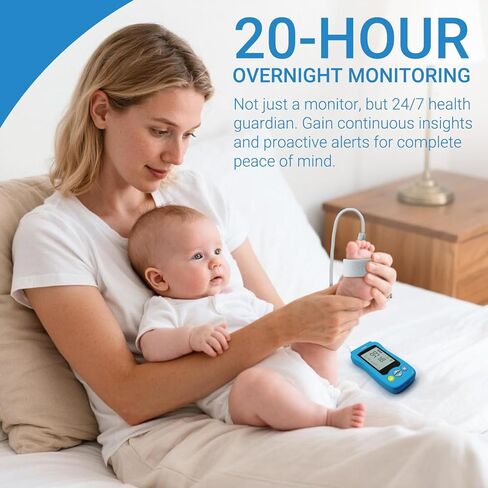 مقياس التأكسج النبضي المحمول المستمر للطفل، جهاز مراقبة دقيق للأكسجين عند الأطفال مع معدل ضربات القلب والتنبيه in Kuwait