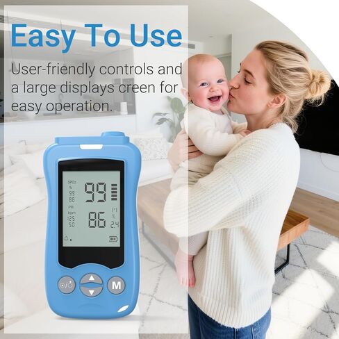 مقياس التأكسج النبضي المحمول المستمر للطفل، جهاز مراقبة دقيق للأكسجين عند الأطفال مع معدل ضربات القلب والتنبيه in Kuwait