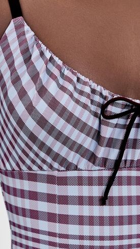 Good American Women's Plaid Drawstring Swimsuit in Saudi Arabia