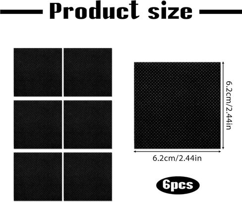 6 PCS Square Shoe Repair Rubber Heels, Square Boot Heel Replacement Caps Anti-Slip Sole Repair Pad Shoes Heels Pad Sole Protectors for Women Men Boots Shoes in Saudi Arabia