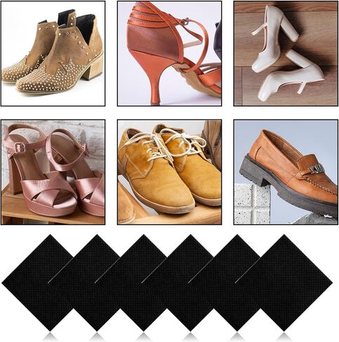 6 PCS Square Shoe Repair Rubber Heels, Square Boot Heel Replacement Caps Anti-Slip Sole Repair Pad Shoes Heels Pad Sole Protectors for Women Men Boots Shoes in Saudi Arabia