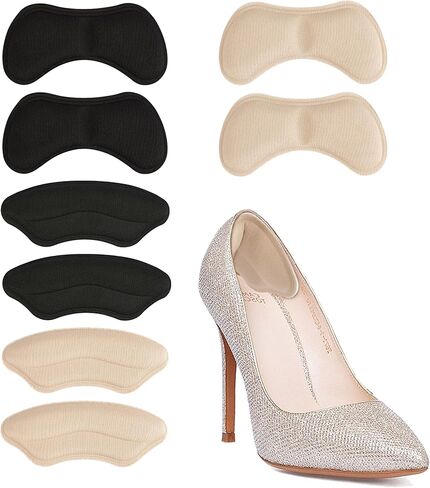 Heel Pads for Shoes, Shoe Inserts for Women - 4 Pairs Heel Grips & Cushion Pads, Anti-Slip Heel Protectors for Loose Shoes, Blister Prevention & Pain Relief in Saudi Arabia