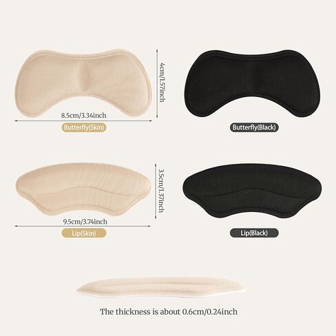 Heel Pads for Shoes, Shoe Inserts for Women - 4 Pairs Heel Grips & Cushion Pads, Anti-Slip Heel Protectors for Loose Shoes, Blister Prevention & Pain Relief in Saudi Arabia