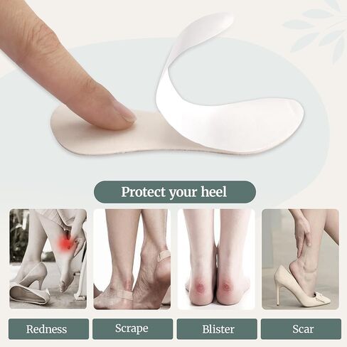 Heel Pads for Shoes, Shoe Inserts for Women - 4 Pairs Heel Grips & Cushion Pads, Anti-Slip Heel Protectors for Loose Shoes, Blister Prevention & Pain Relief in Saudi Arabia