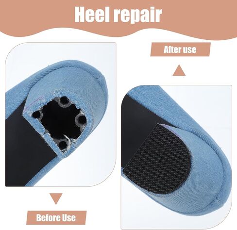 2 Pairs Shoe Heel Repair Rubber Pads, Cuttable Square Boot Heel Replacement, Anti-Slip Shoe Heel Repair Kit, 4 mm Thick Boot Sole Replacement for Women Men Boots in Saudi Arabia