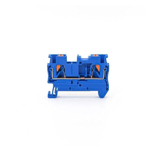 10pcs DIN Rail Terminal Block PT-2.5 Push-in Terminal Connector Spring Type screwless Wire Conductor Terminal Block PT2.5(Blue) in Saudi Arabia