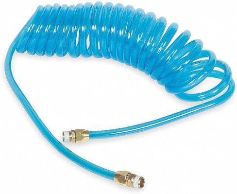 Speedaire 10 ft. Polyurethane Coiled Air Hose, Blue - 1VEJ8 in Kuwait