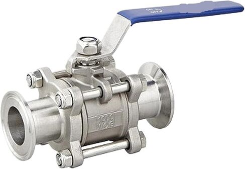 1/2 "3/4" 1 "SS304 الفولاذ المقاوم للصدأ SS316 صمام الكرة الصحية 3 نوع الطويق المشبك ثلاث قطع(1) in Kuwait