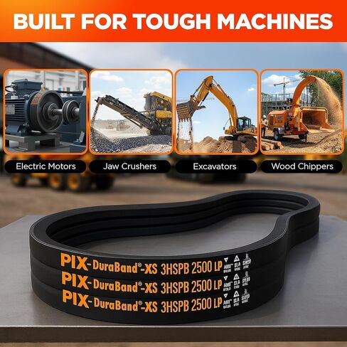 حزام PIX ​​2HB148 DuraBand XS HB V-Belt 151in OC ملفوف (شريطين) - يستبدل المتوافق مع OEM 2HB148، 2-B148، 2/B148، RB148-2، RB148/2، B148/2 in Saudi Arabia
