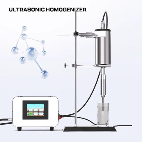 Ultrasonic Homogenizer Lab Disperser Emulsifier Sonicator Processor with Titanium Probe - 8mm Diameter for Cell Disruption and Mixing in Saudi Arabia
