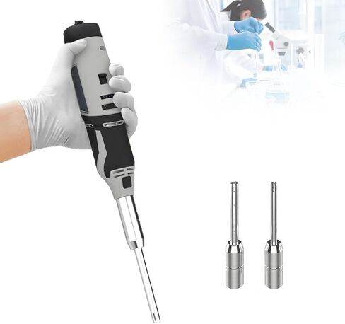 High-Speed Lab Homogenizer 5000-35000rpm, Handheld Emulsifier with Stainless Steel Probes (10mm & 6mm) for Cosmetic and Laboratory Mixing in Saudi Arabia